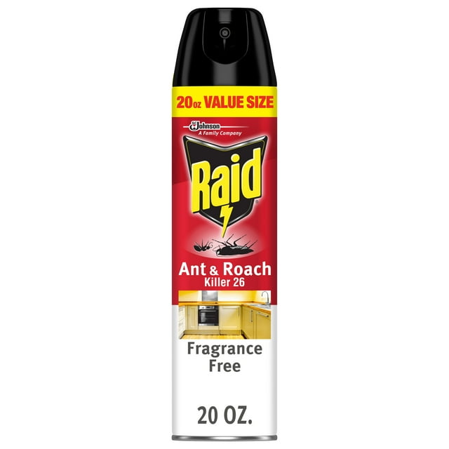 Raid Ant & Roach Killer 26, Fragrance Free, 20 oz
