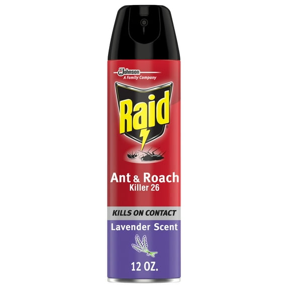 Raid Ant & Roach Killer 26, Insecticide Spray for Home, Lavender Scent, 12 oz