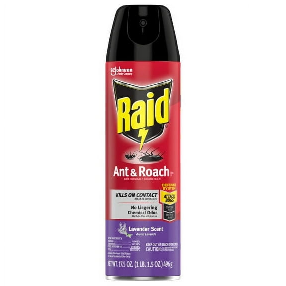 Raid Ant & Roach Killer 26, Lavender Scent, 17.5 oz, Pack of 6