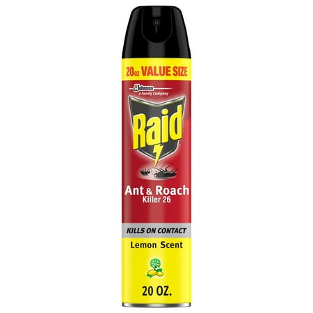 Raid Ant & Roach Killer 26, Lemon Scent, 20 oz