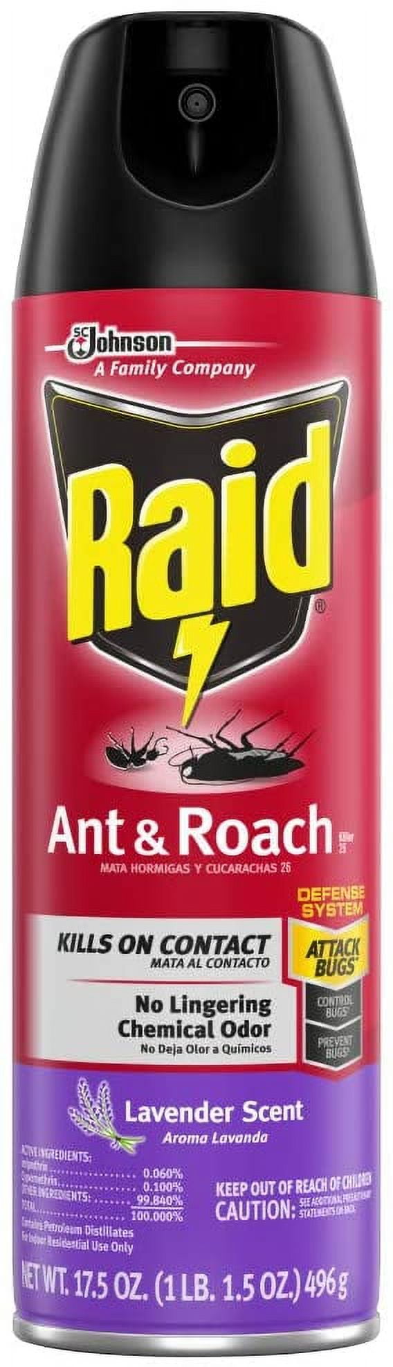 Raid Ant & Roach Killer Lavender, 17.5 Ounce (Pack of 6)