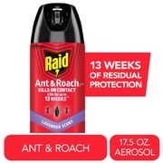 Raid Ant & Roach Killer Lavender Scent, 13 Week Indoor Bug Control Spray, 17.5 oz