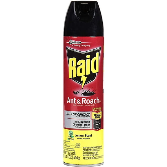 Raid Ant &Roach Killer, Lemon Scent 17.5 oz. Pack of 12