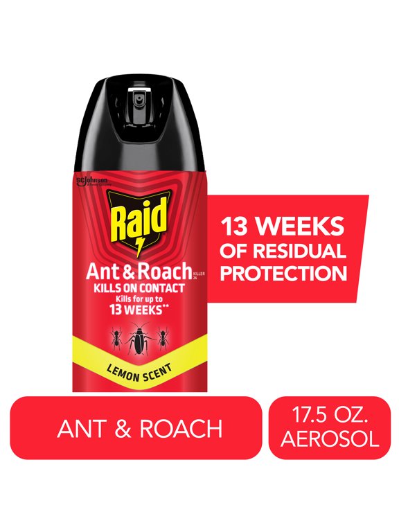 Ant & Roach Insect Killer, Lemon Scent Bug Spray, Insect Spray, 17.5 oz