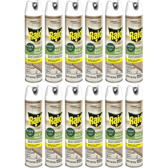 Raid Ant and Roach Killer, Aerosol Spray with Essential Oils (12)
