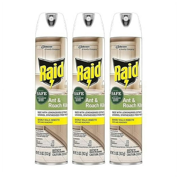 Raid Ant and Roach Killer, Aerosol Spray with Essential Oils (3)