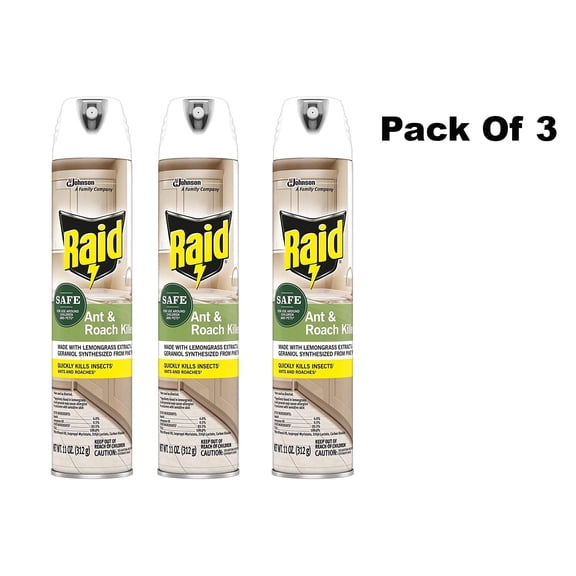 Raid Ant and Roach Killer, Aerosol Spray with Essential Oils 3