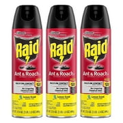 Raid Ant and Roach Killer Lemon Scent 17.5 oz, 3 Pack