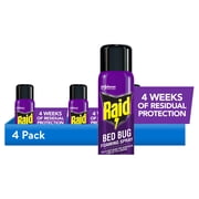 4 pack Raid Bed Bug Foaming Spray, Treatment to Kill Pyrethroid-resistant Bed Bugs, 16.5 oz.