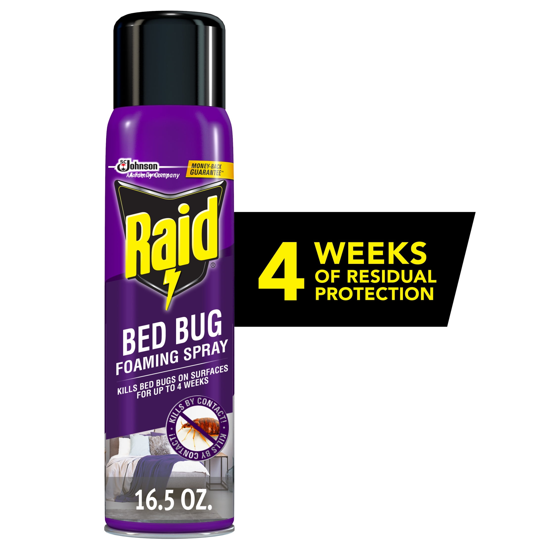 Raid Bed Bug Killer Foaming Spray, Treatment to Kill Pyrethroid-resistant Bed Bugs, 16.5 oz