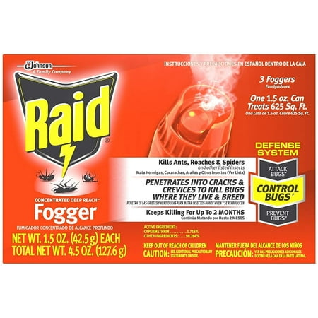 Raid Concentrated Deep Reach Fogger, 1.5 OZ (Pack - 6)