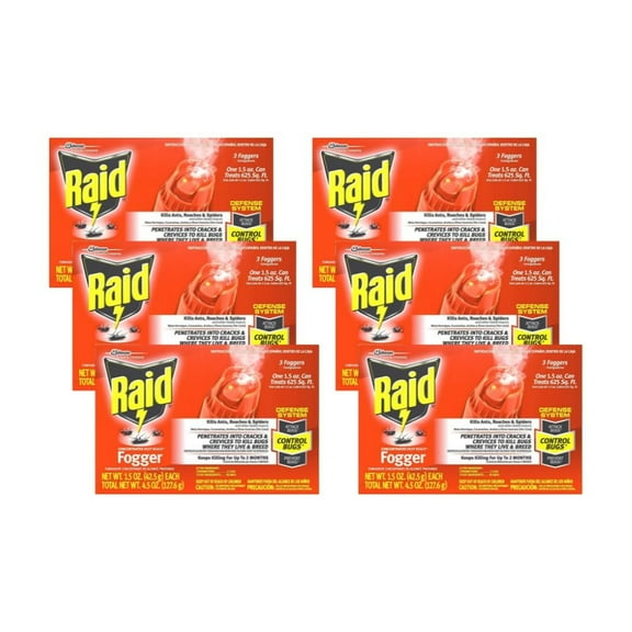 Raid Concentrated Deep Reach Fogger, 1.5 oz. Pack of 6