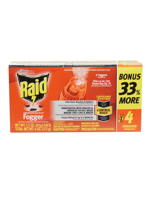 Concentrated Deep Reach Fogger, Insect Killer, 1.5 oz, 4 Cans