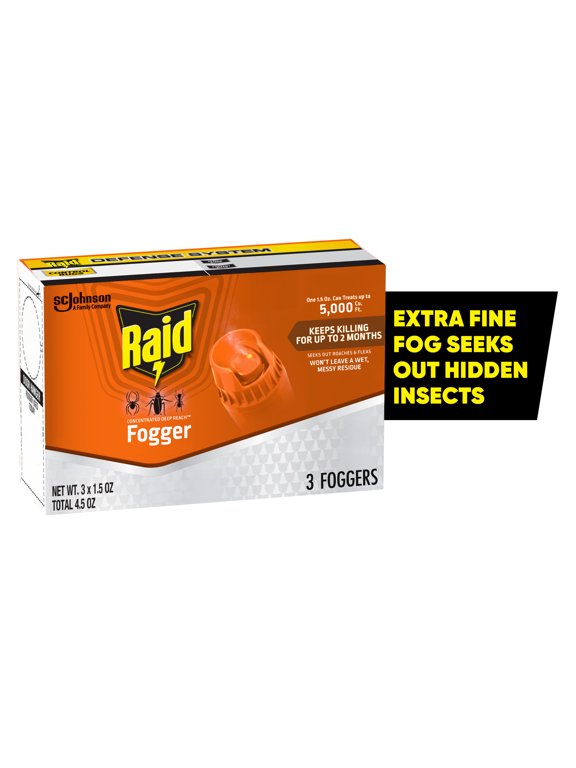 Concentrated Deep Reach Pest Killer & Roach Fogger, 1.5 oz, 3 Count