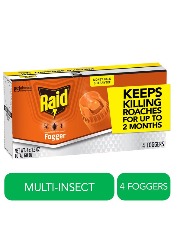Concentrated Deep Reach Pest Insect Killer & Roach Fogger, 1.5 fl oz, 4 Count