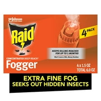 Raid Concentrated Deep Reach Roach Insect Killer & Fogger, 1.5 fl oz, 4 Count
