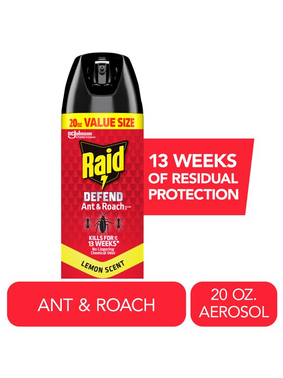 Defend Ant and Roach Killer, Lemon Scent Indoor Bug Control Spray for Home, 20 oz