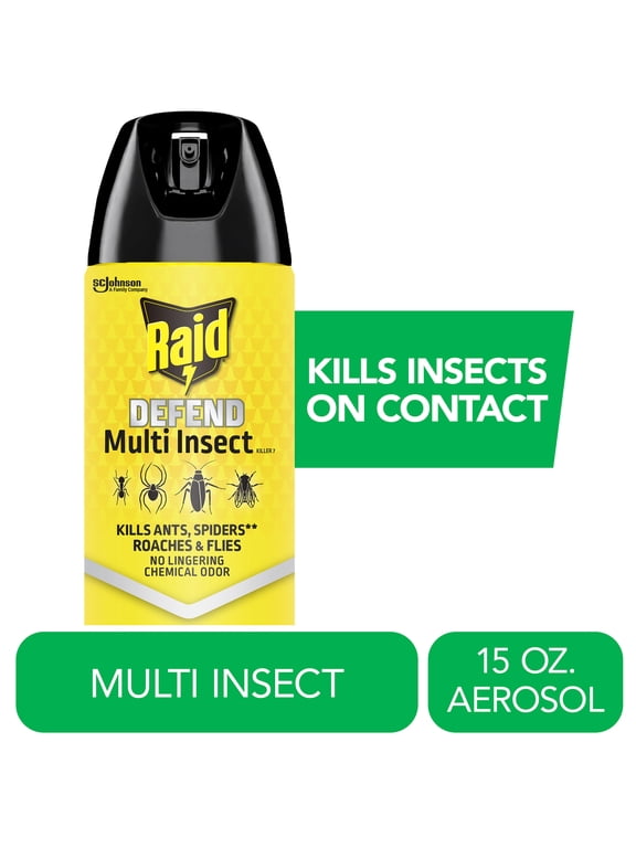 Defense System Insect Killer, Indoor and Outdoor Home Defense Bug Spray for Ants, Roaches, Spiders and Flies, 15 oz
