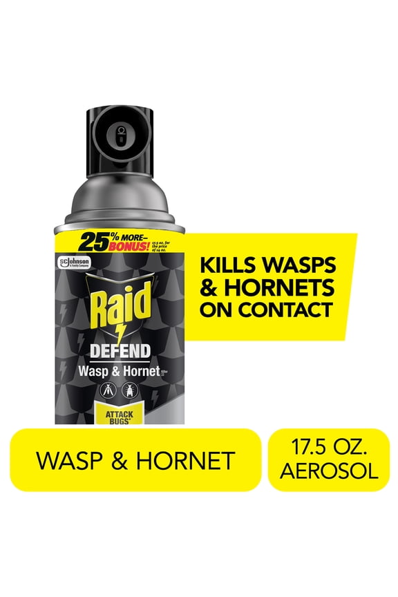 Defend Outdoor Defense System Wasp and Hornet Bug Spray, Insect Killer, 17.5 oz