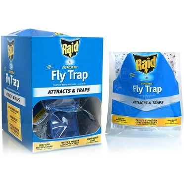 Raid Disposable Fly Trap, Traps Flies, Gnats, Moths, and More, 6 Pack