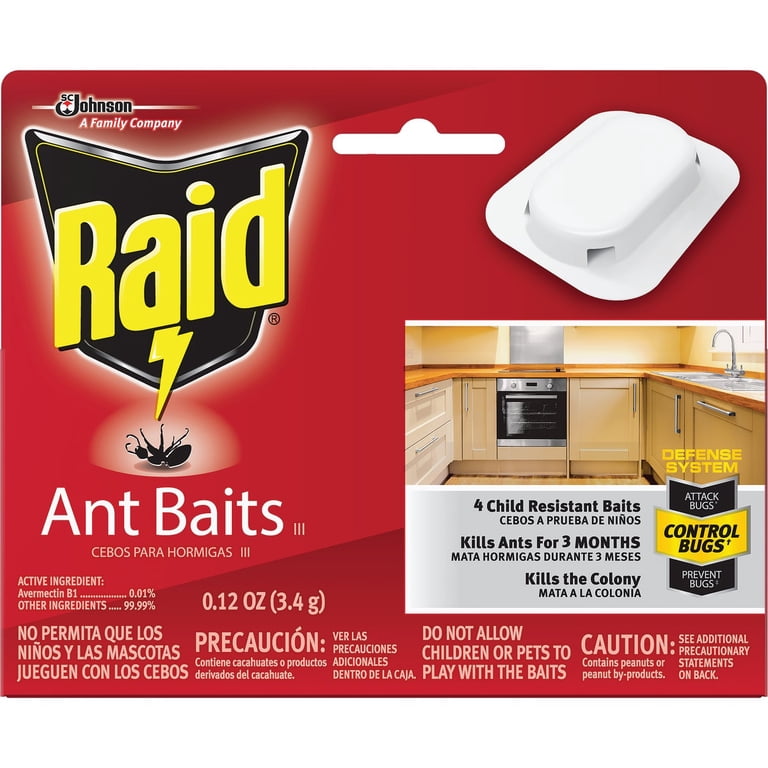 Raid Double Control Ant Baits, 4 CT - Walmart.com