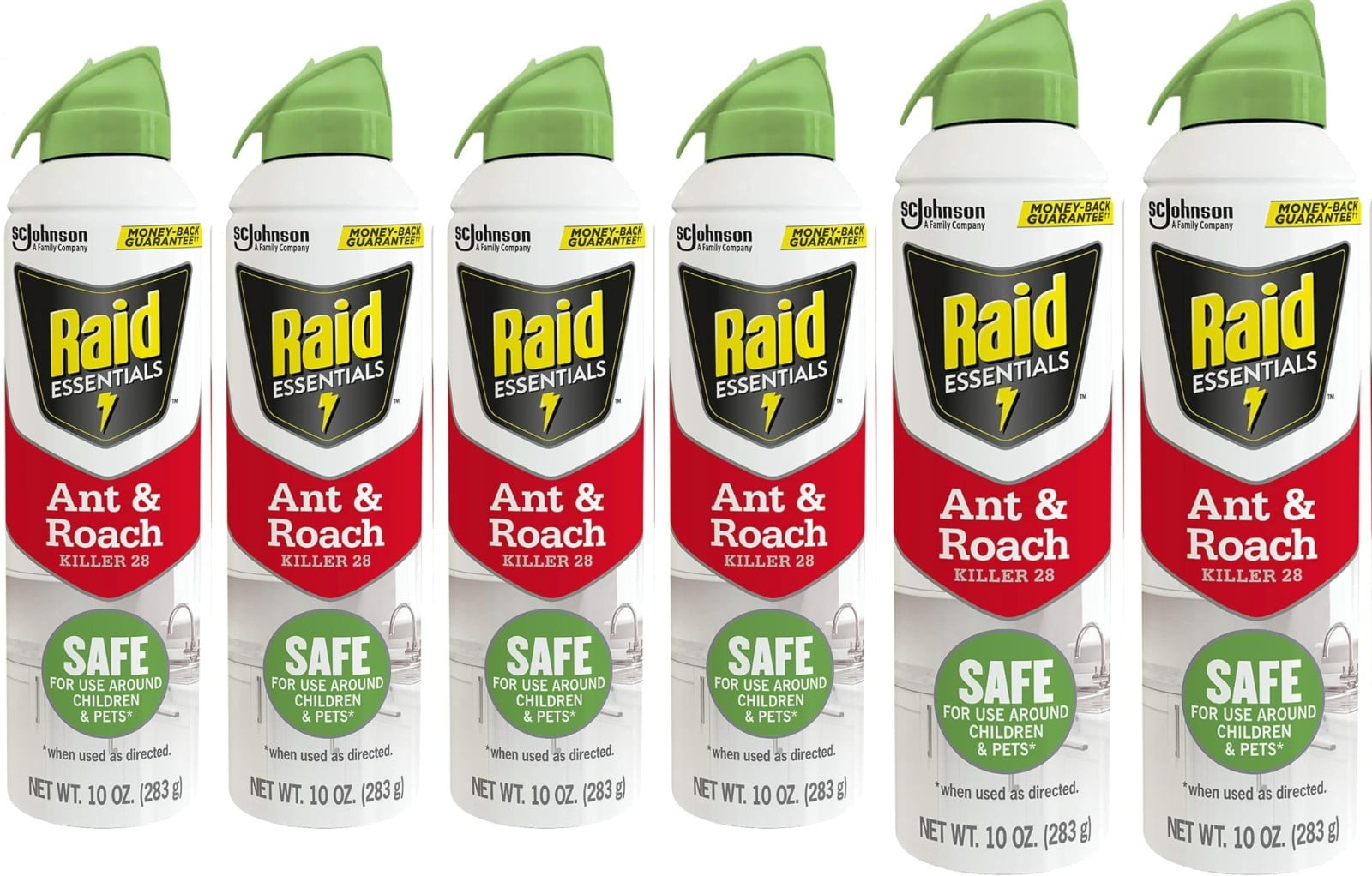 6 Raid Essentials Ant Roach Killer Aerosol Spray Child Pet Safe Kill Insect 10oz