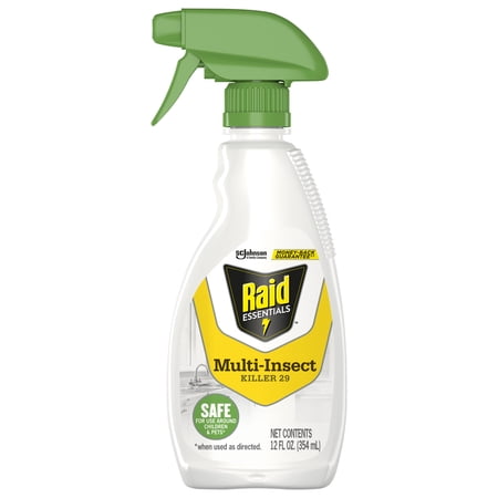 Raid Essentials Multi-Insect Killer Spray Bottle, Child & Pet Safe, for Indoor Use, 12 oz