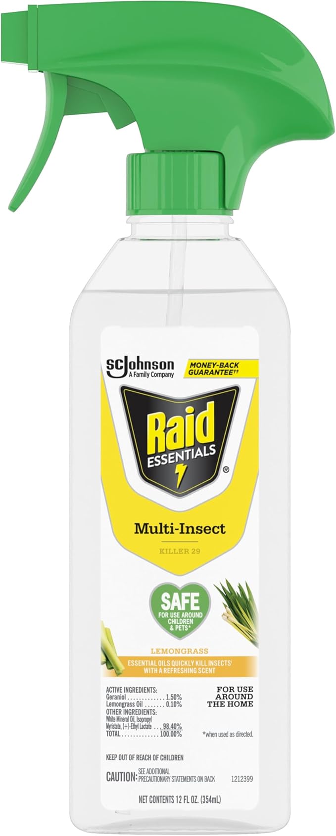 Raid Essentials MultiInsect Killer Spray Bottle, Child and Pet Safe