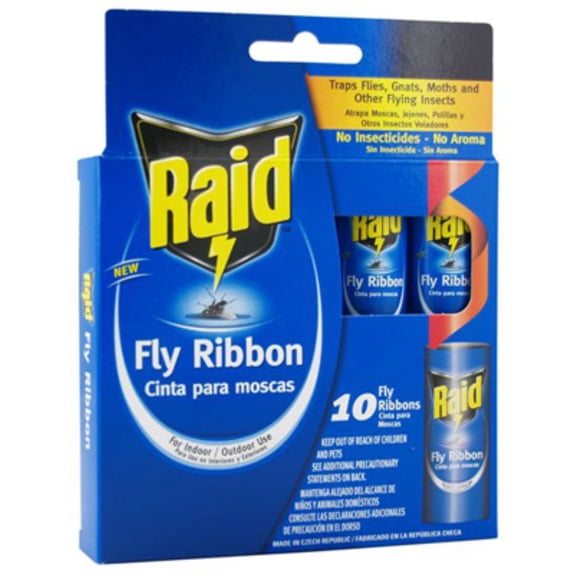 Raid FR10B-RAID 10-Count Pack of Fly & Insect Catcher Ribbons