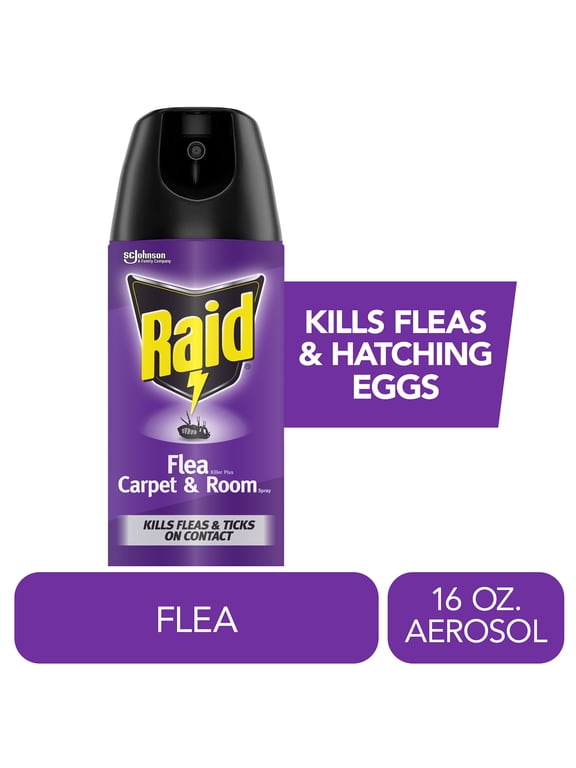 Flea Killer Plus Carpet & Room Spray, Bug Spray Kills Fleas & Hatching Eggs, 16 oz.