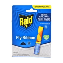 Raid® Fly Ribbons, Fly Traps, Effective for Kitchen & Food Prep Areas, Paper, 10 Count