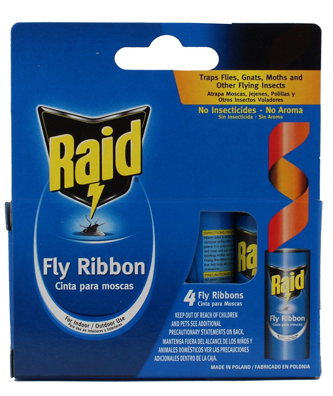 RAID? Fly Ribbons, 10 count, Outdoor & Indoor Fly Traps, (Pack of 12), 12  pack - Kroger