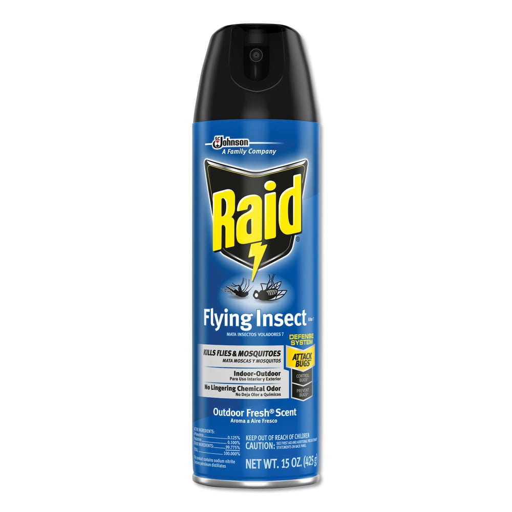 Raid Flying Insect Killer, 15 oz Aerosol, Outdoor Fresh, 12 Cansf