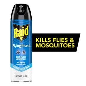 Raid Flying Insect Killer, Fresh Scent Indoor/Outdoor Mosquito, Fly & Wasp Spray, 18 oz