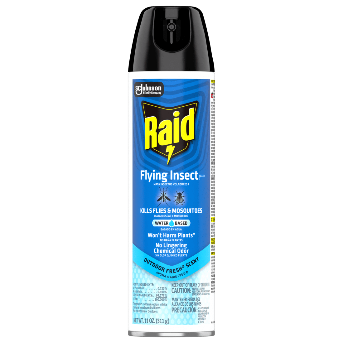 Raid Flying Insect Killer 7, Insecticide Spray, Water Based, Outdoor Fresh Scent, 20 oz