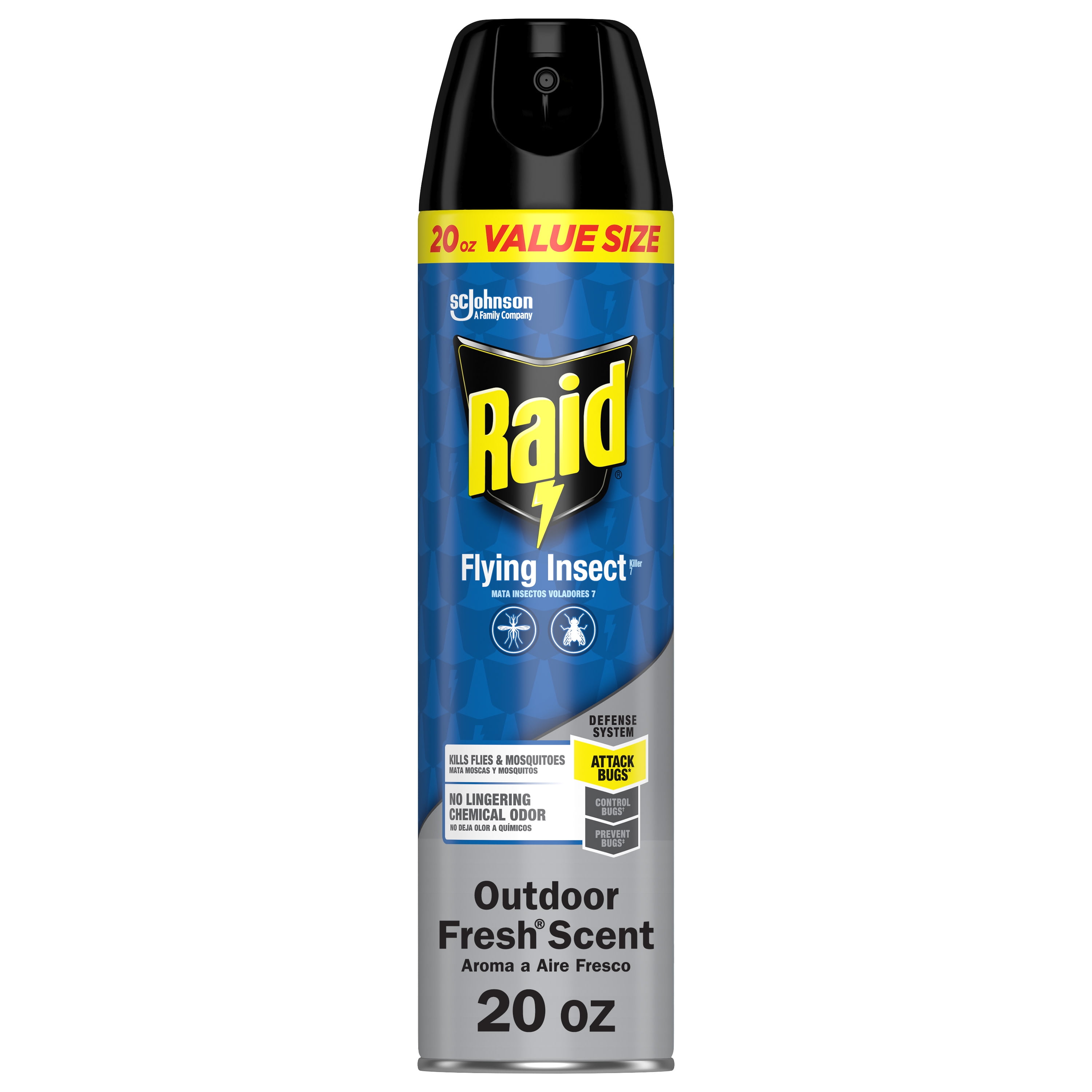 Raid Flying Insect Killer 7, Insecticide Spray for Nest & Bugs, Outdoor