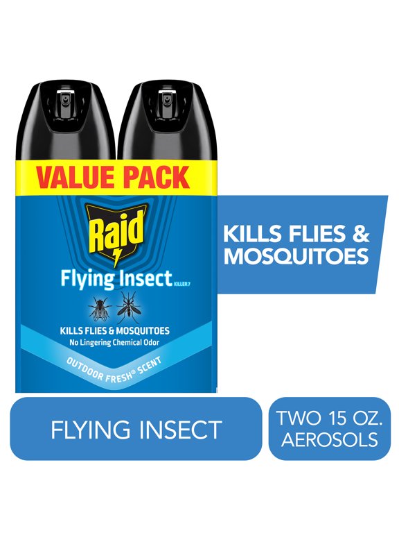 Flying Insect Killer Bug Spray, Kill Flies & Other Bugs Indoors & Outdoors, 15 oz., 2 Count