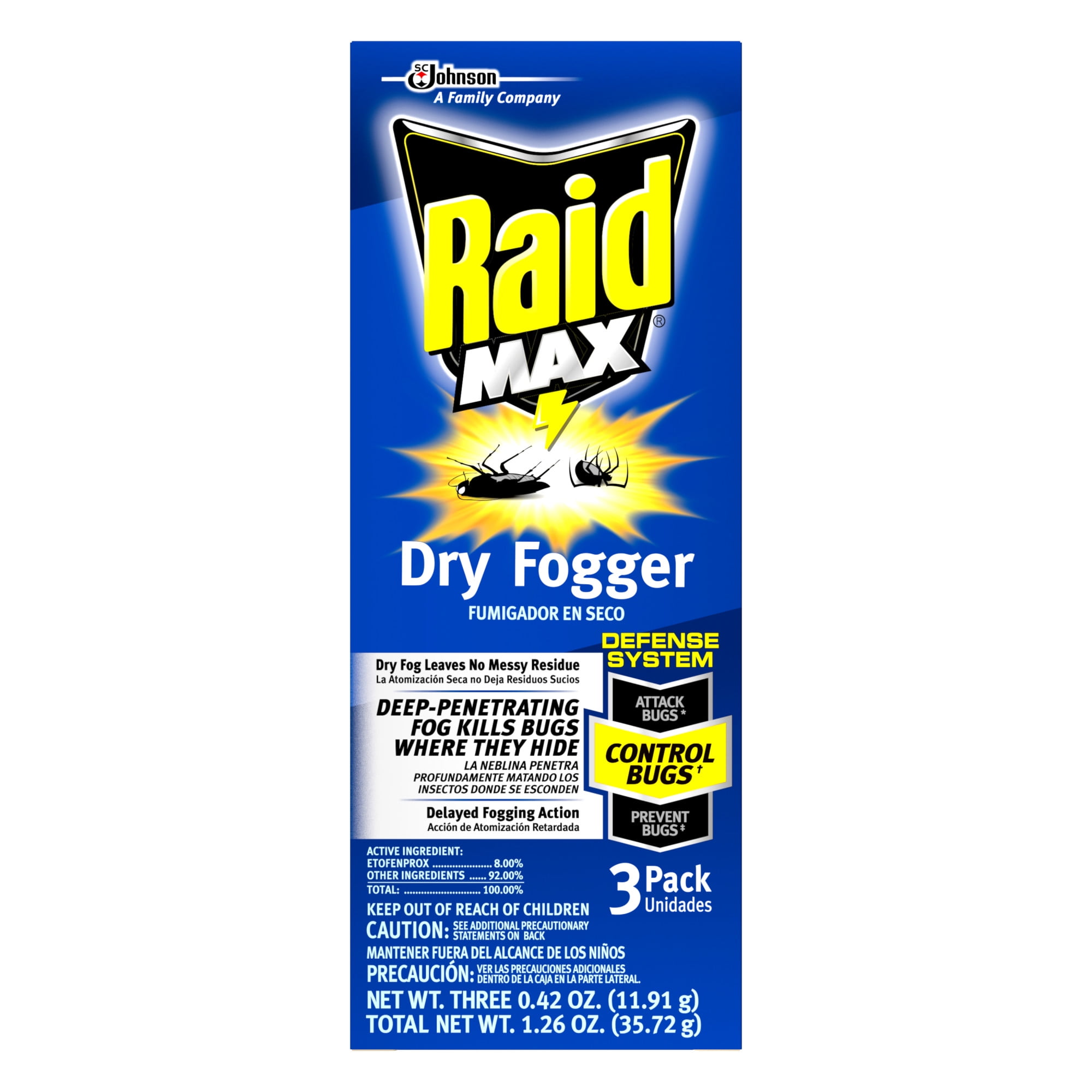 Raid Fumigator Fumigating Fogger, 3 Pack