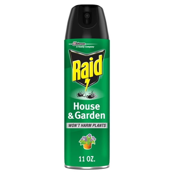 Raid House & Garden Insect Killer, Indoor & Outdoor Bug Spray Won't Harm Plants, 11 oz