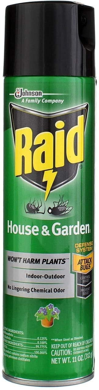Raid House & Garden I, Kills Insects without Harming Plants, 11 oz