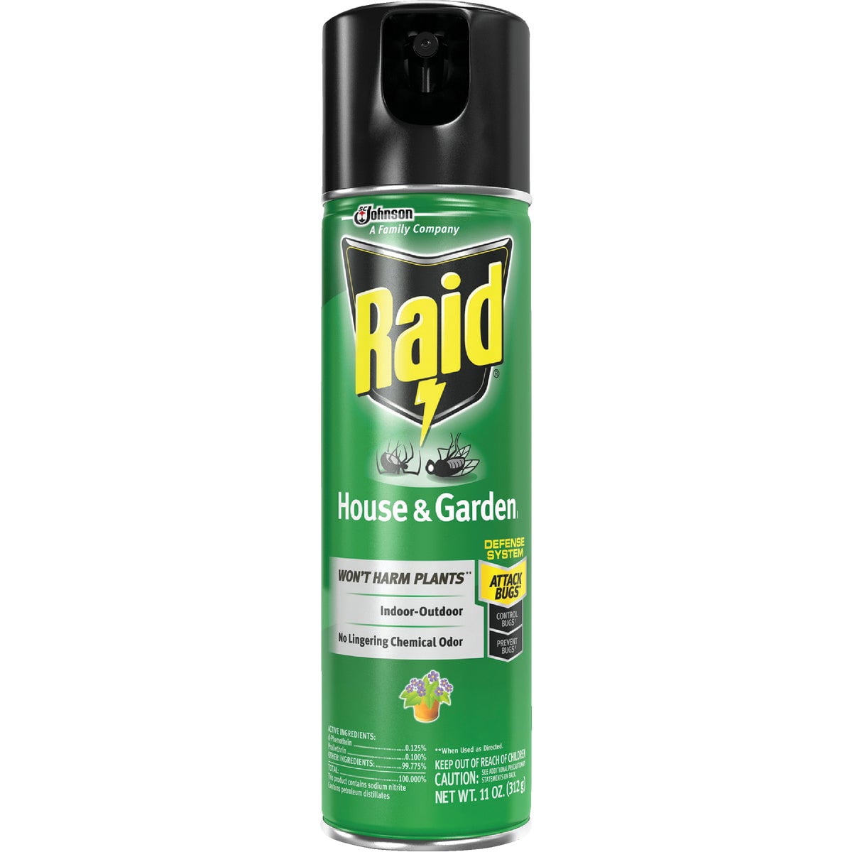 Raid House and Garden Aerosol, 11 OZ Pack of 4 — Residential Use, Standard Application