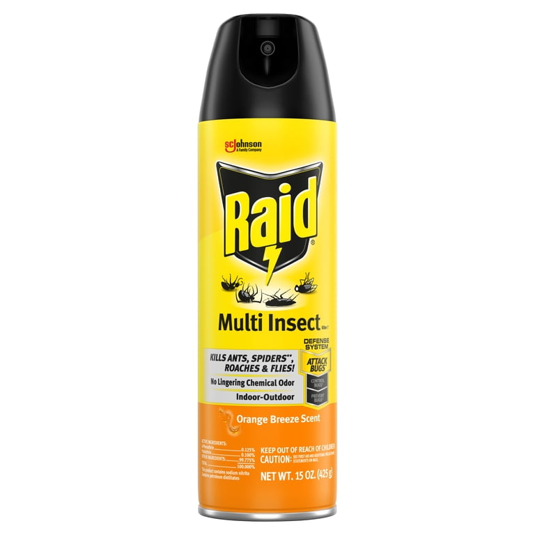 Raid, Insect Killer, Multi Insect 7, Orange Breeze Scent, 15 oz