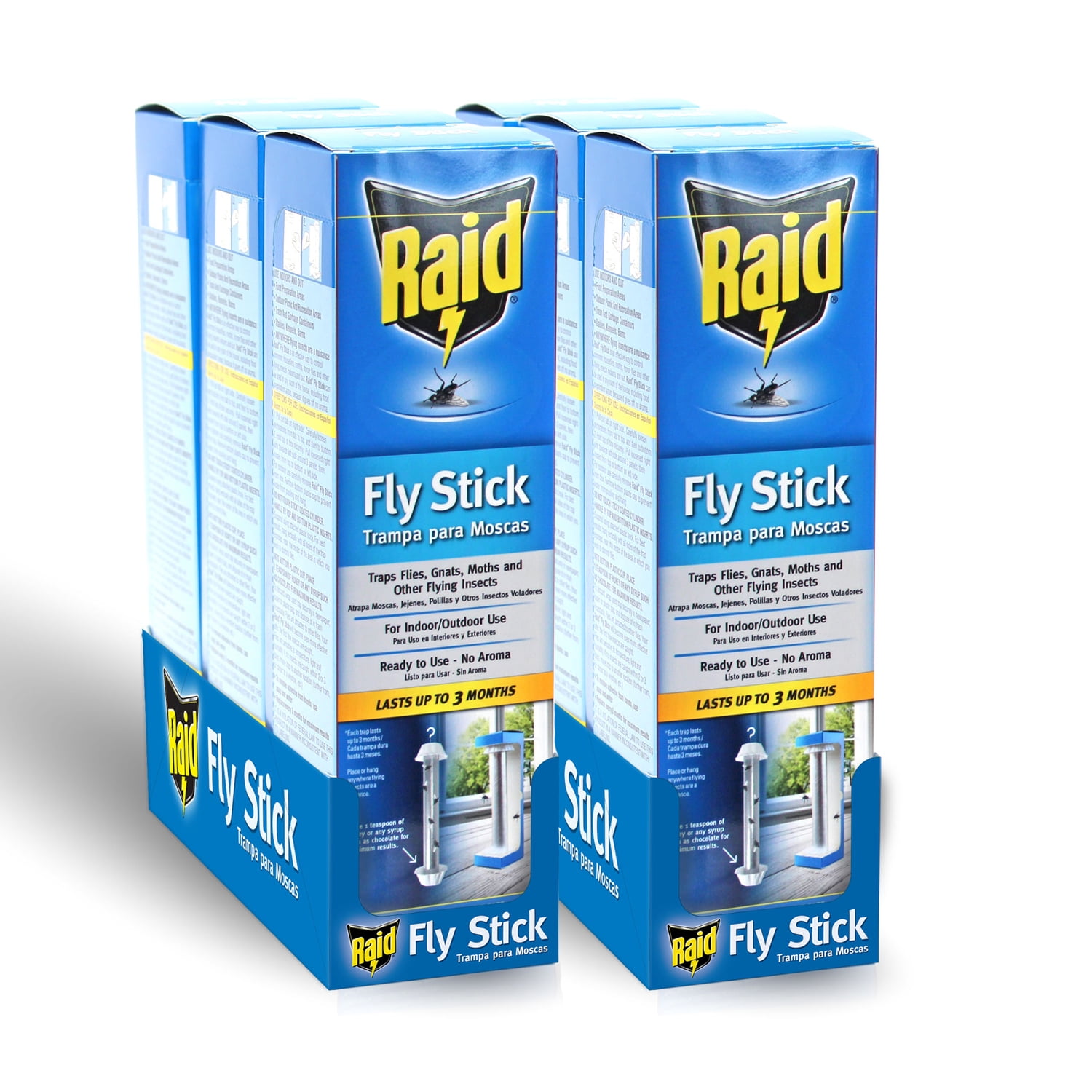 Raid Window Fly Trap, 4 Count (Pack of 6)