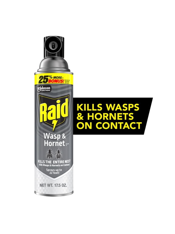 Wasp & Hornet Killer Spray, 22 Ft Jet Spray Nest Killer, Outdoor, 17.5 oz