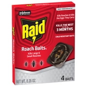 RAID  Double Control Large Roach Baits, 4 Count