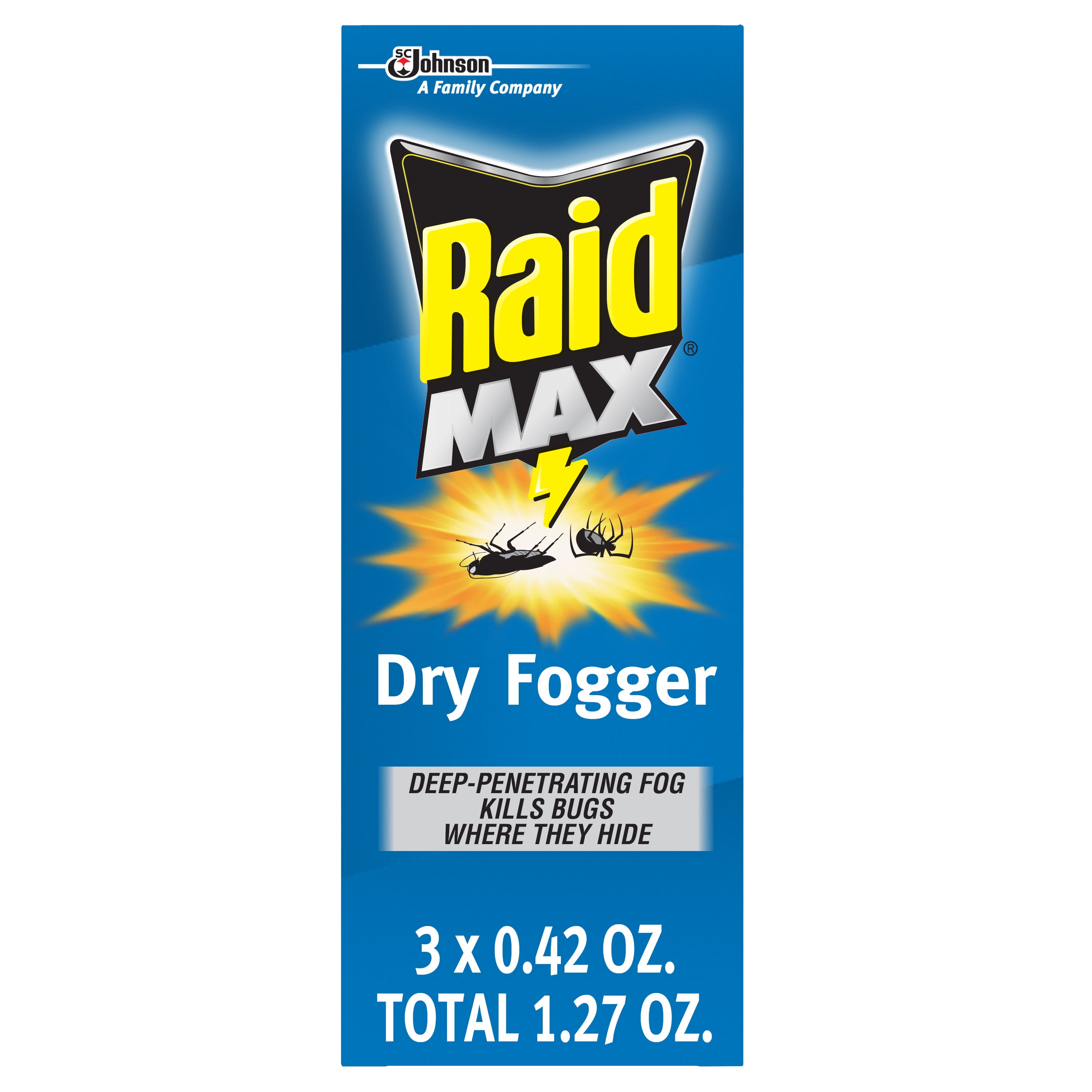 Raid® MAX MessFree Dry Fogger for Ants, Flies and Mosquitos, 0.42 fl