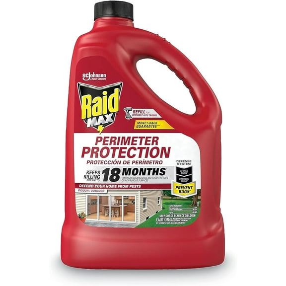 Raid MAX Perimeter Protection Indoor/Outdoor Insecticide,128 oz
