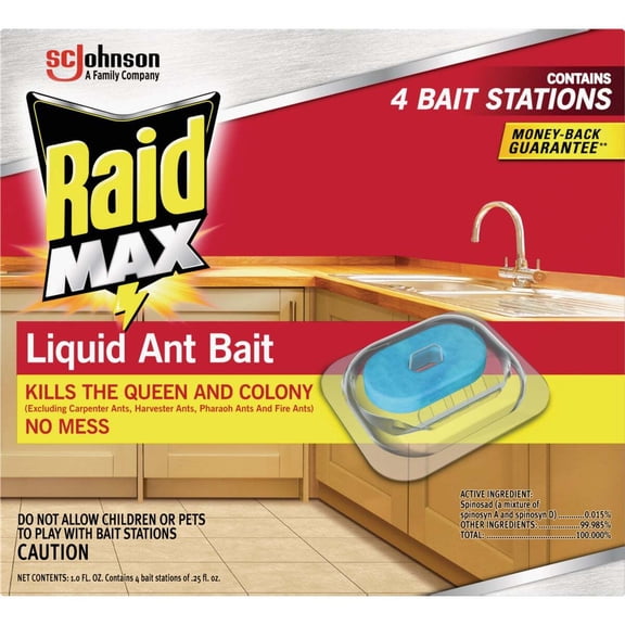 Raid Max 0.25 Oz. Liquid Ant Bait Station (4-Pack) 2434