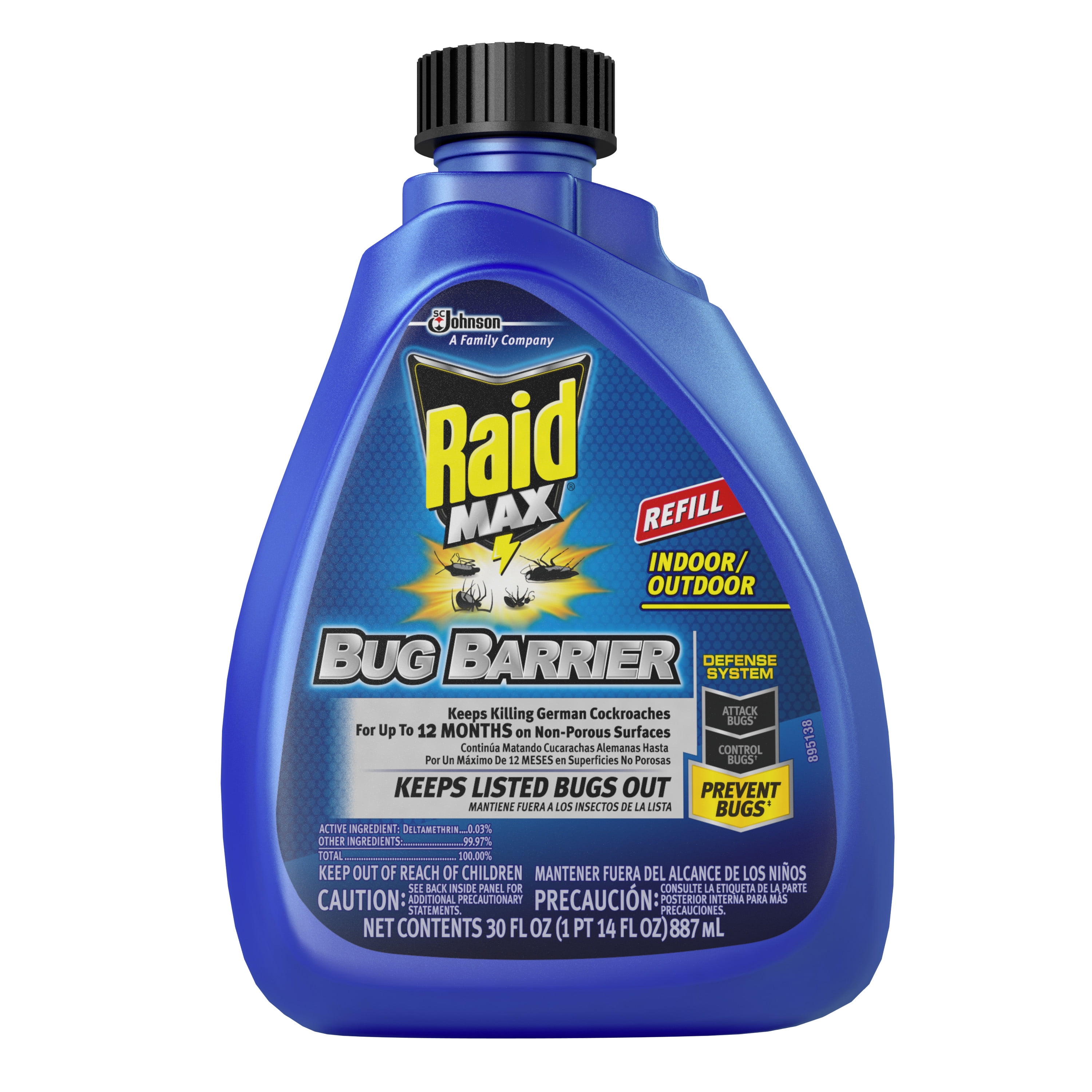 Raid Max Bug Barrier Trigger Refill 30 fl oz