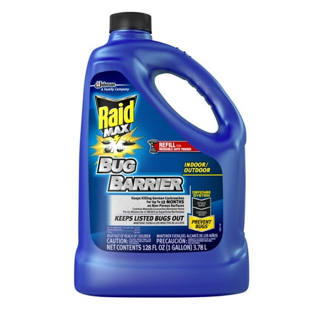 Raid Max Bug Barrier Trigger Refill Kit, 128 oz, 1 Gallon
